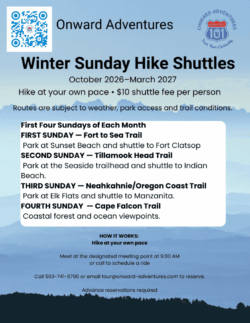 Onward Adventures Winter Sunday Hike Shuttles